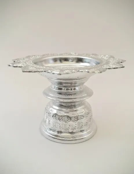 Miniature Silver Pedestal Tray and Bowl Set