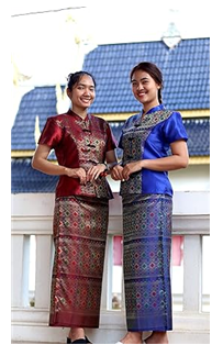 Luxurious Lao silk dress