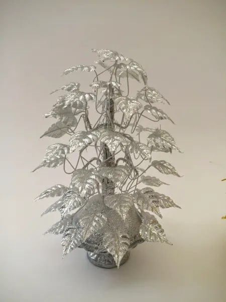 Gold and Silver Tree Centerpieces - Set of 2