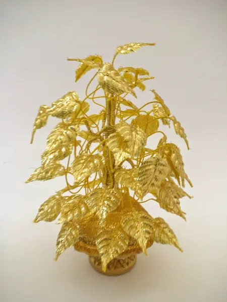 Gold and Silver Tree Centerpieces - Set of 2