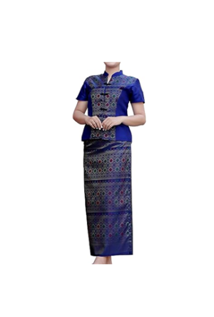 ຊຸດຜ້າໄໝລາວຫຼູຫຼາ