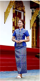 Luxurious Lao silk dress
