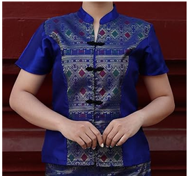 Luxurious Lao silk dress