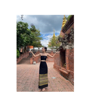Skirt ທໍ່ຂອງແມ່ຍິງ Workwear ສິ້ນຍາວພື້ນເມືອງ